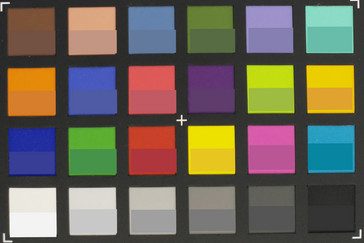 ColorChecker Passport: Target colors are displayed in the lower half of each patch (RGB sensor only).