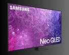Samsung 85 inch QN90C QLED TV at angle (Image source: Best Buy)