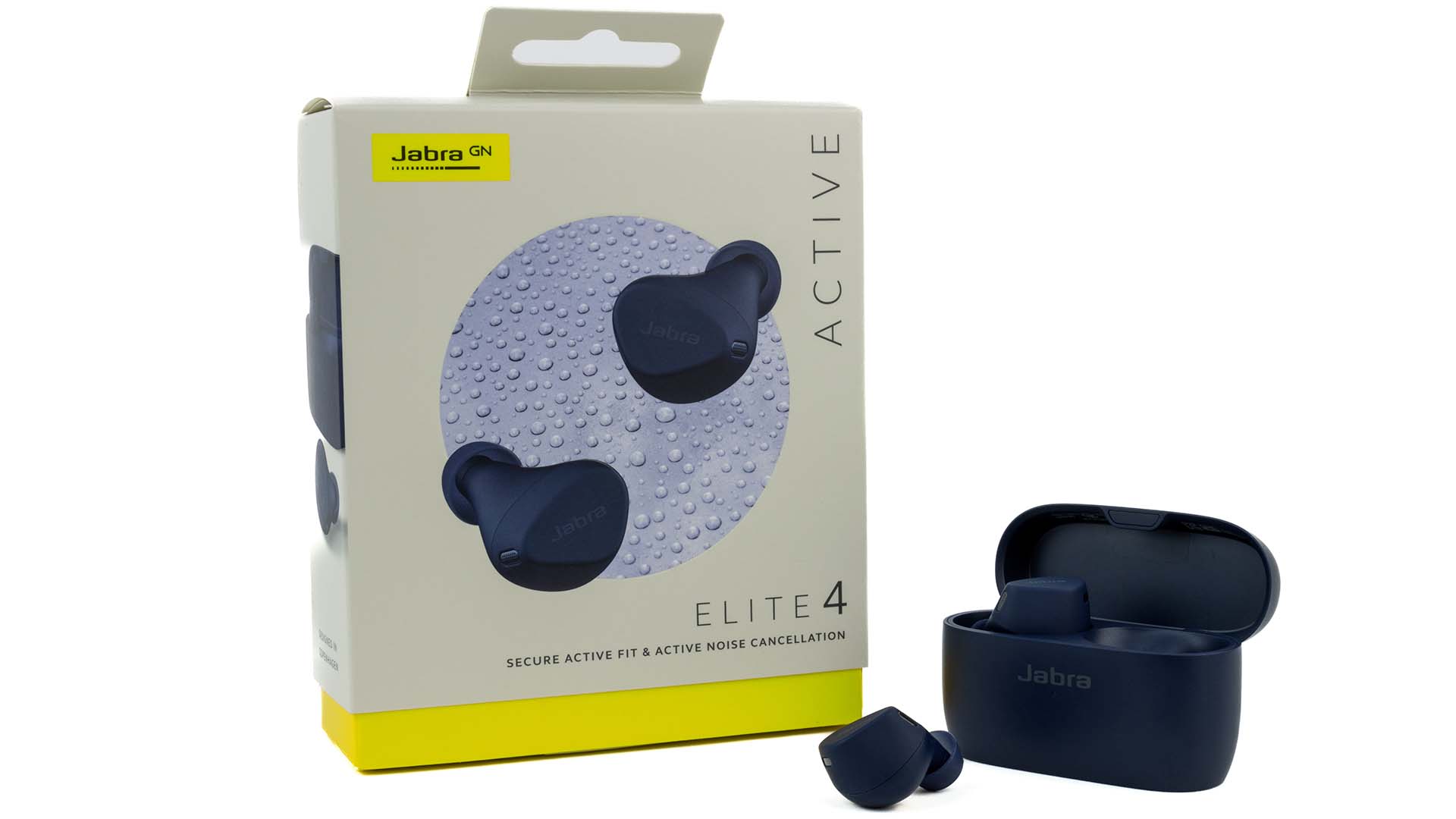 Jabra Elite 4 Active in-Ear Bluetooth Earbuds, Noise Cancelling, Black 