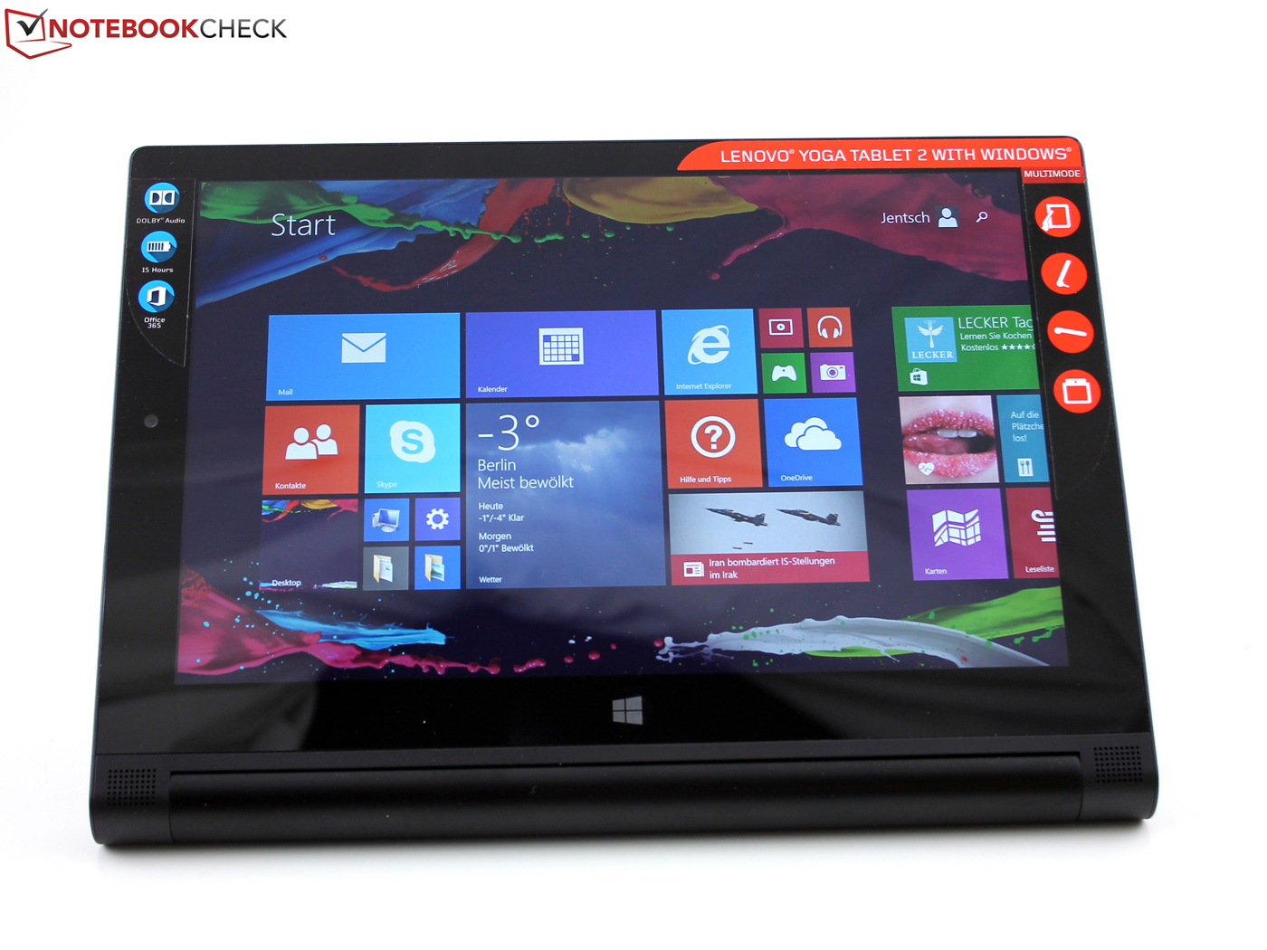 Lenovo Yoga 2 1051F Windows Tablet Review Update - NotebookCheck