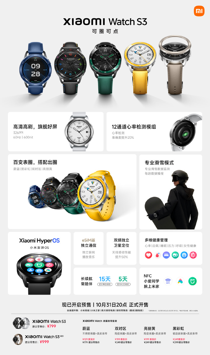 Xiaomi Watch S3 Specifications Leak Ahead of Debut, Might Feature OLED  Display and 4G Connectivity: Details | Technology News
