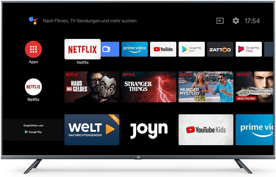 The Xiaomi Mi Smart Tv 4s 55 Inch Arrives In Europe 4k Amazon Prime And Netflix Streaming With Android 9 0 Pie For 399 99 Us 439 98 Notebookcheck Net News