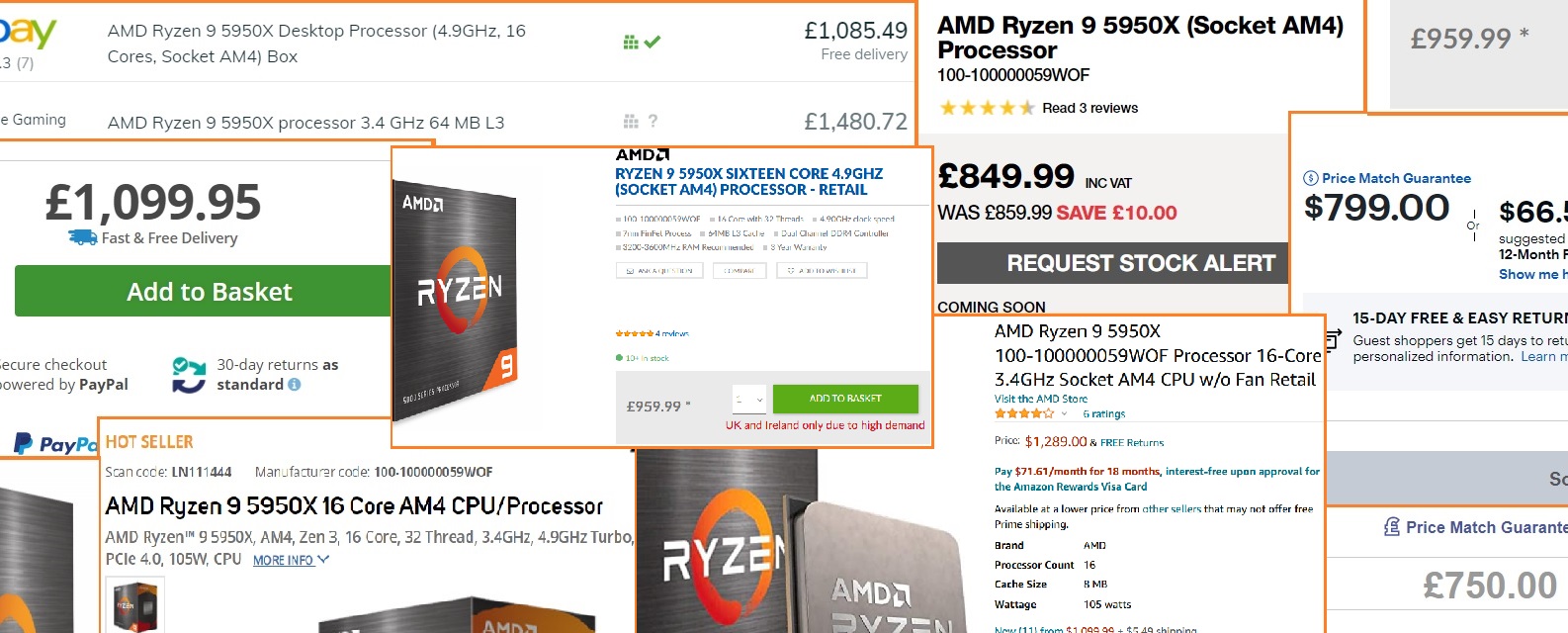 AMD Ryzen 9 5950X Restock Spotted Online on  and Antonline, Above  MSRP?