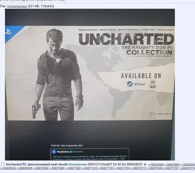 Epic Games Store leaks Uncharted: Legacy of Thieves PC release