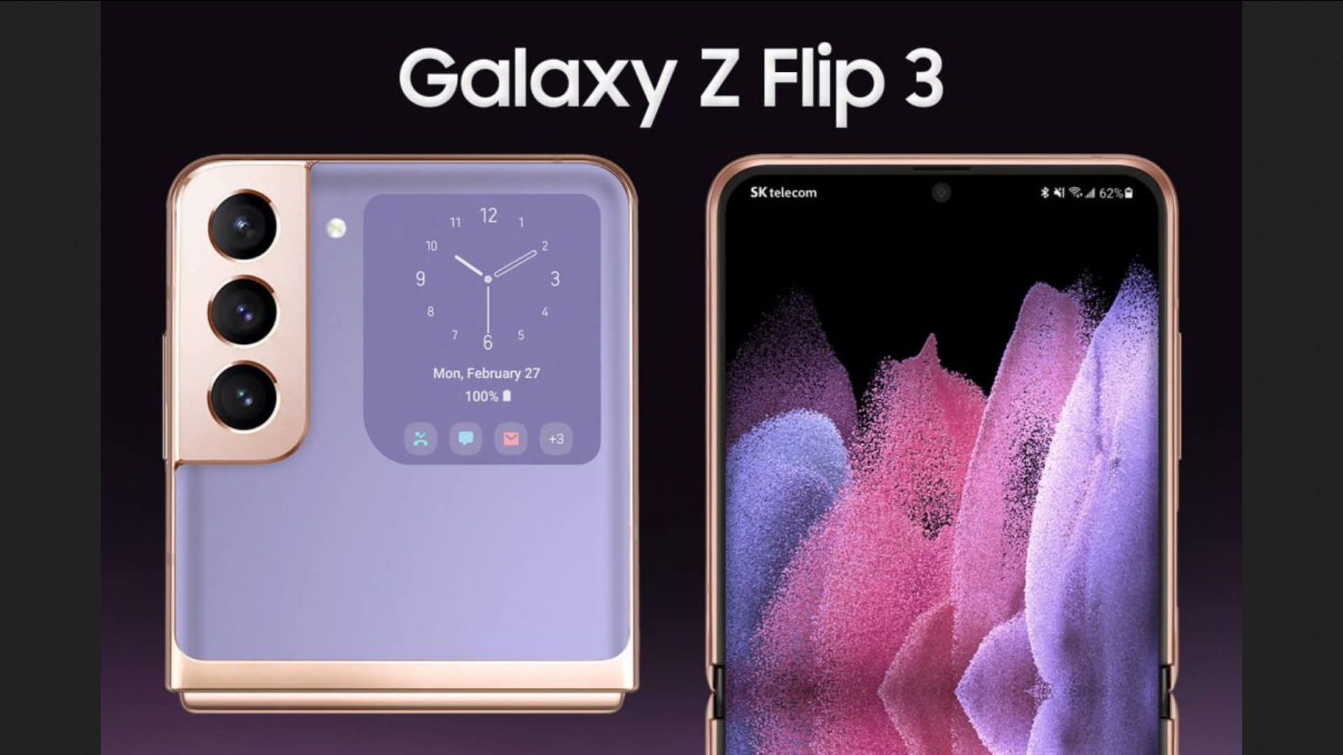 Galaxy Z Flip 3 New Renders Show The Foldable Phone With An Updated Rear Camera Hump And Secondary Screen Notebookcheck Net News