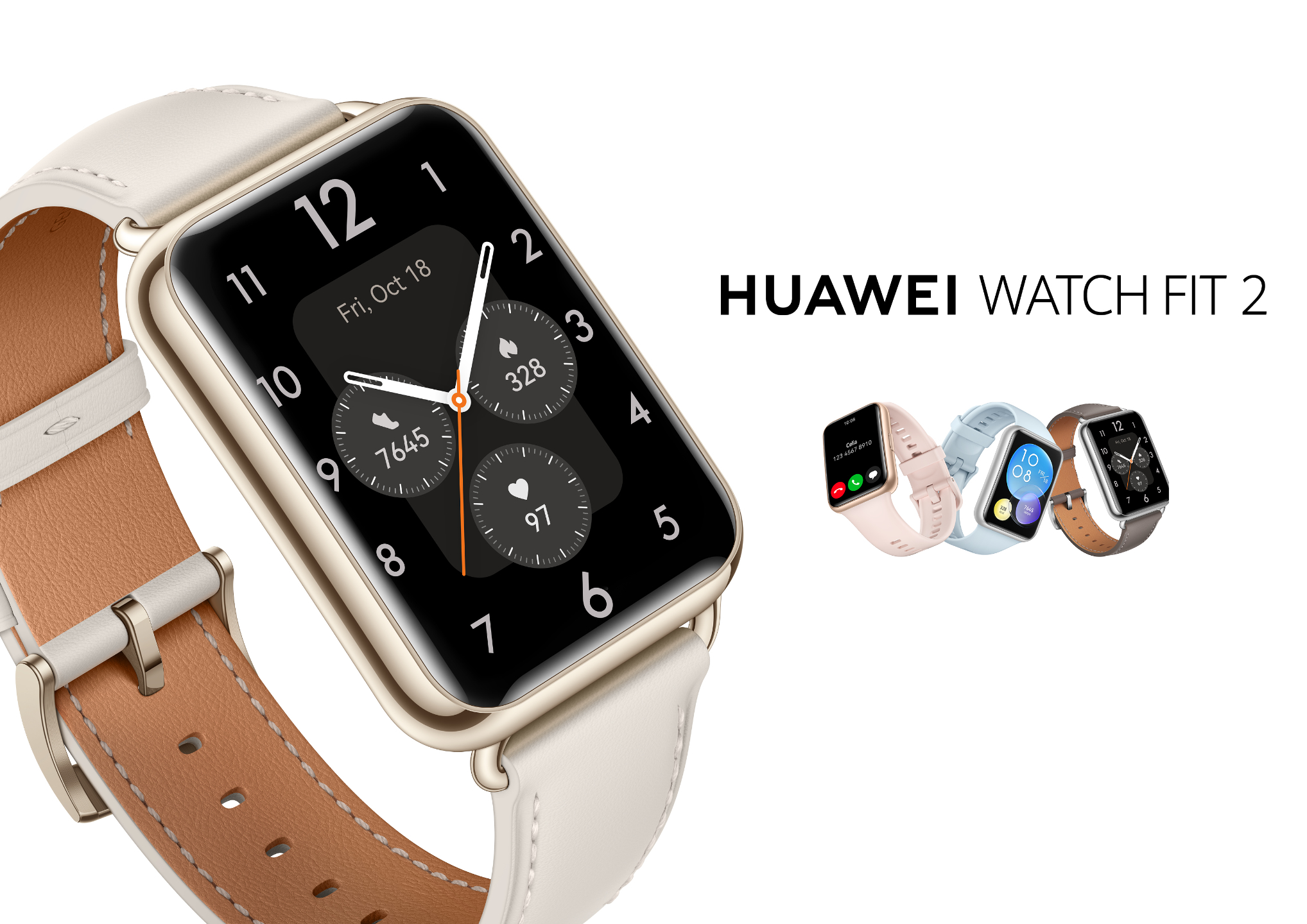 Huawei Watch Fit 2 Active Edition Sakura Pink Bluetooth Smartwatch NEW