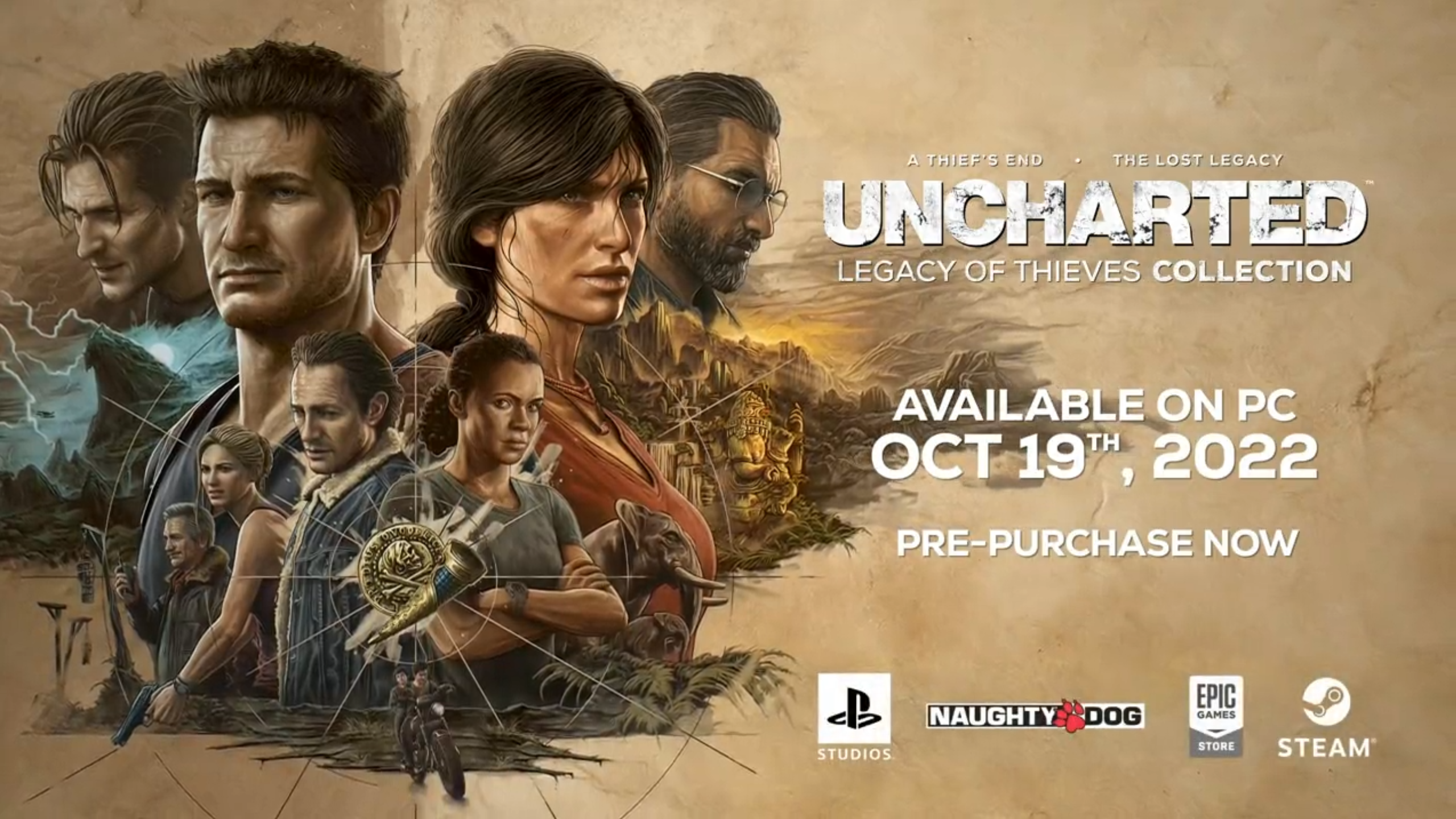 Uncharted Legacy of Thieves PC release date listed on Epic Games