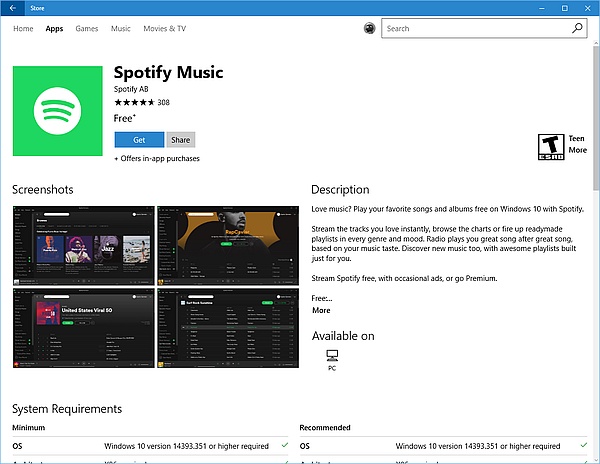 download spotify for windows 10