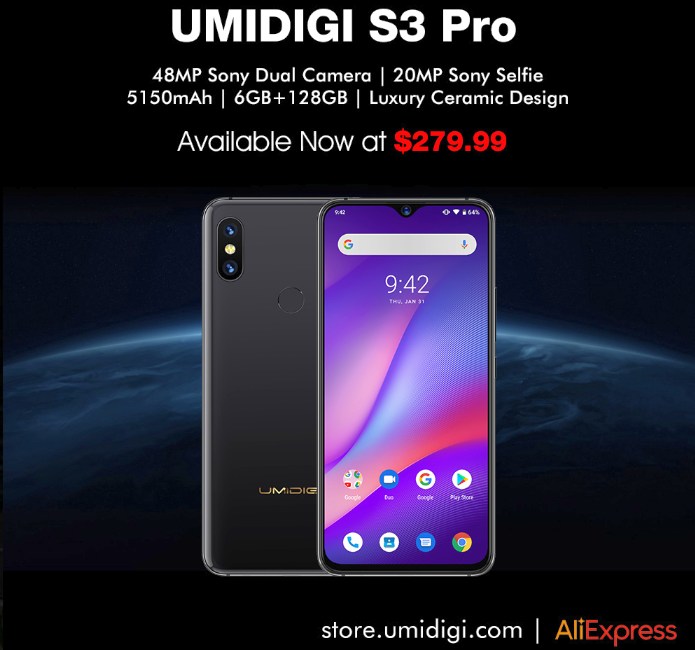 UMIDIGI S3 Pro now globally available at US$279.99, still a pretty ...