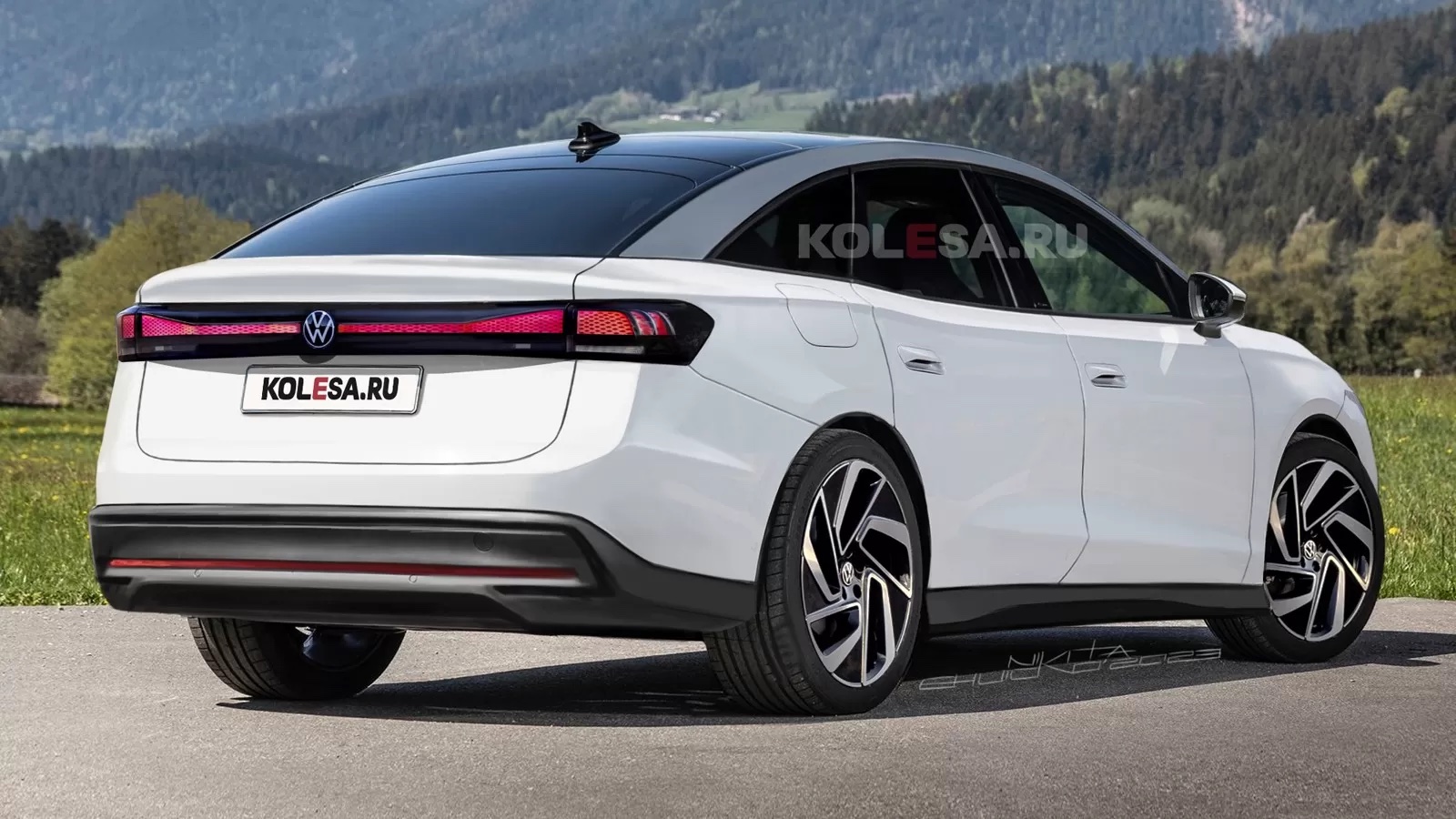 Volkswagen ID.7 Electric Sedan Debuts at CES Coated in Colorful Electronic  Paint