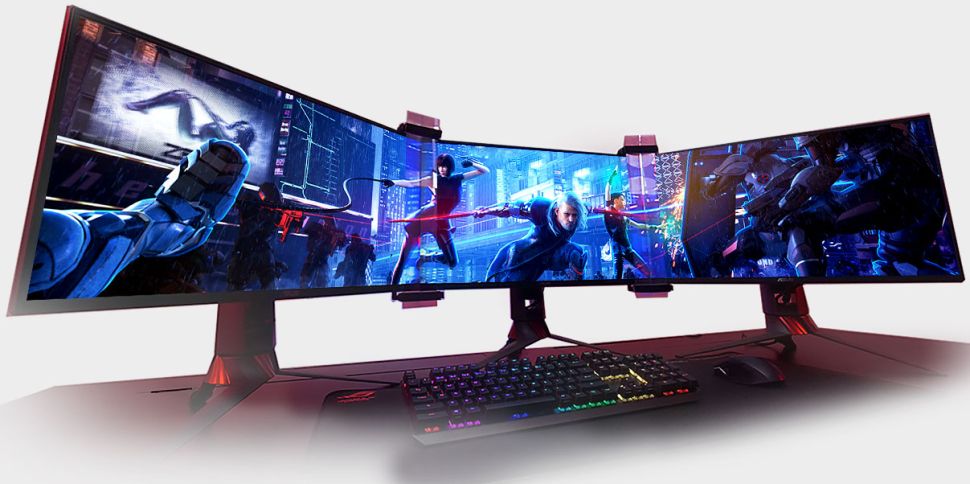 The ASUS 'Bezel-free Kit' is a messy multi-monitor solution