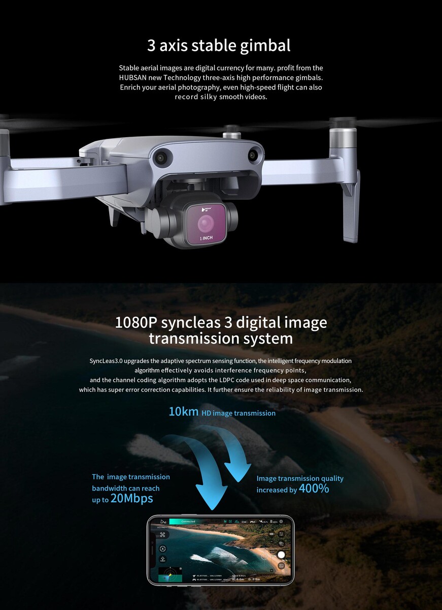 High-Precision hubsan drone with Fast Speeds 