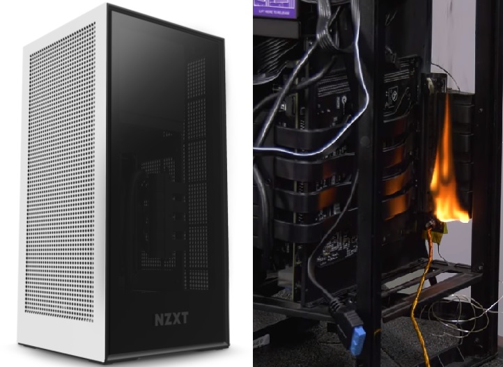Sparks Fly As Nzxt H1 Pcie Riser Cable Screw Fire Hazard And Insufficient Workaround Solution Are Exposed Notebookcheck Net News