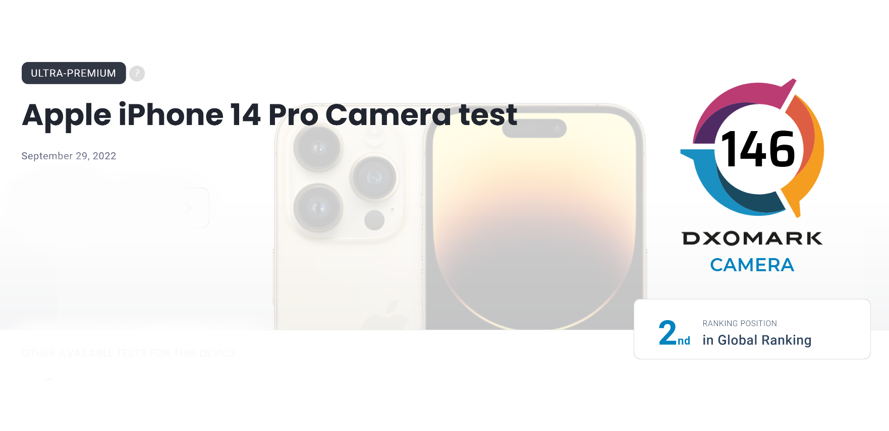 Apple iPhone 13 Pro Max Camera test - DXOMARK