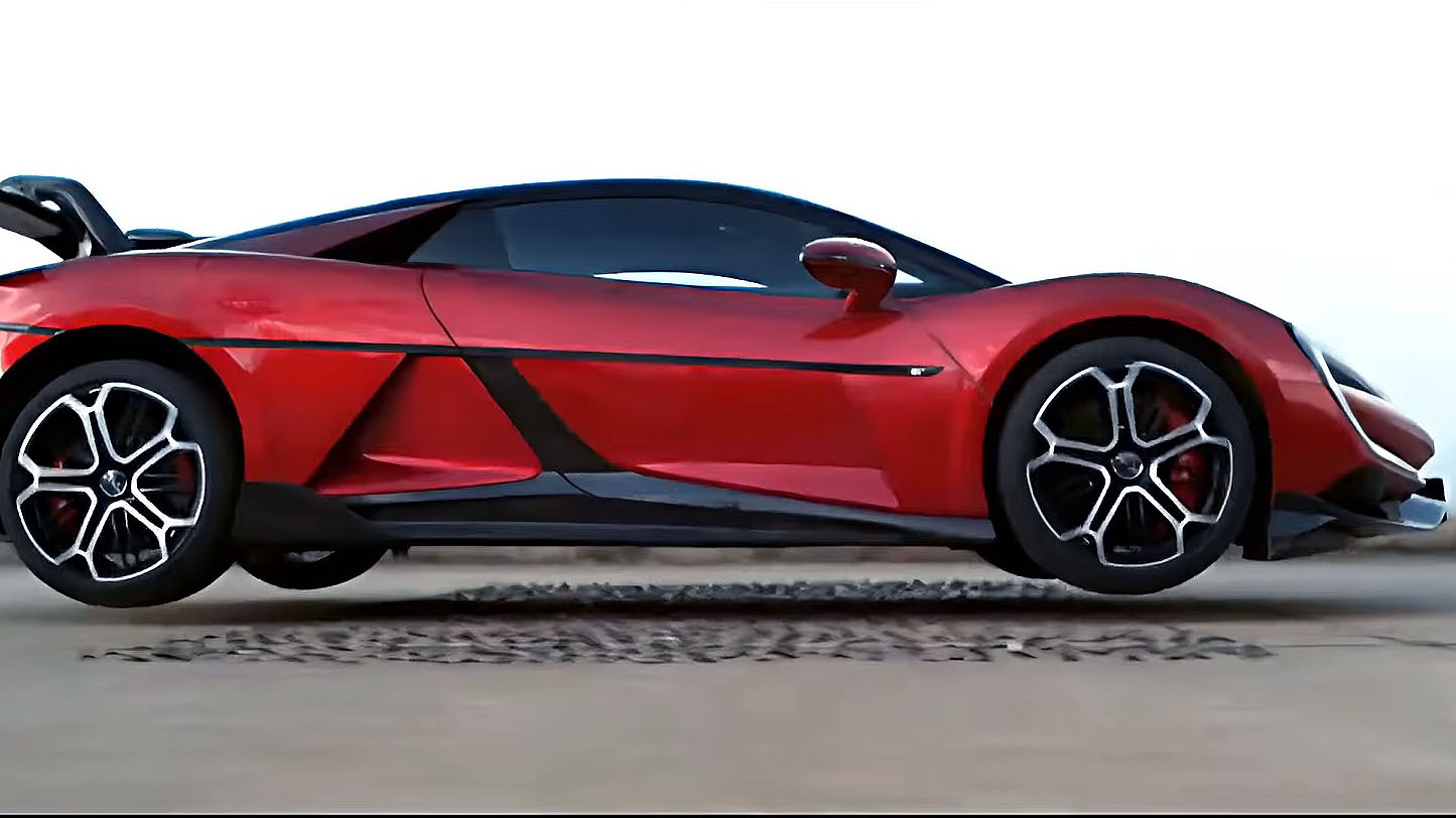 BYD takes on Tesla Roadster 2 with flying supercar demo jump over spike