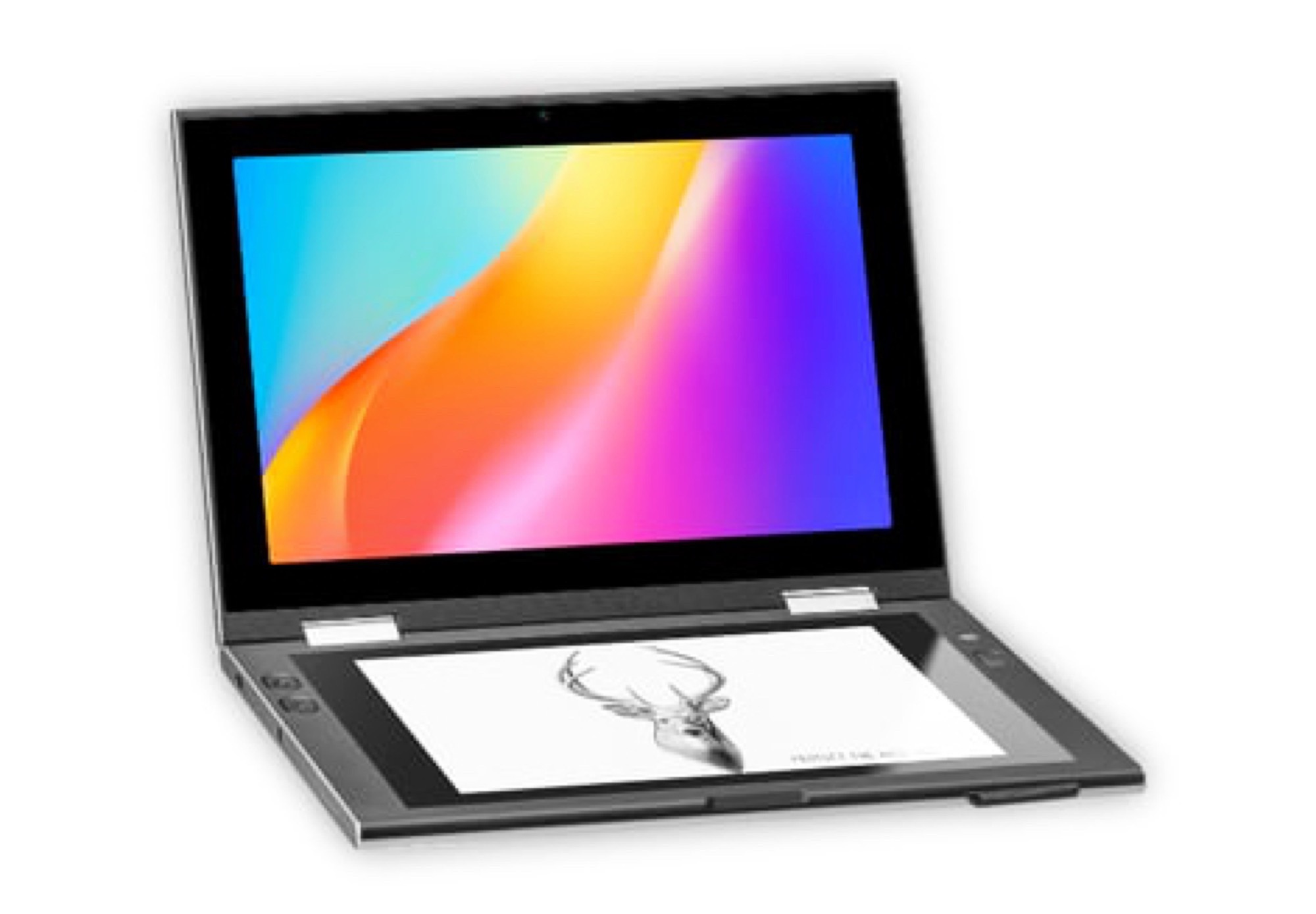 OkPad dual-screen laptop combines IPS panel with E Ink touchscreen ...