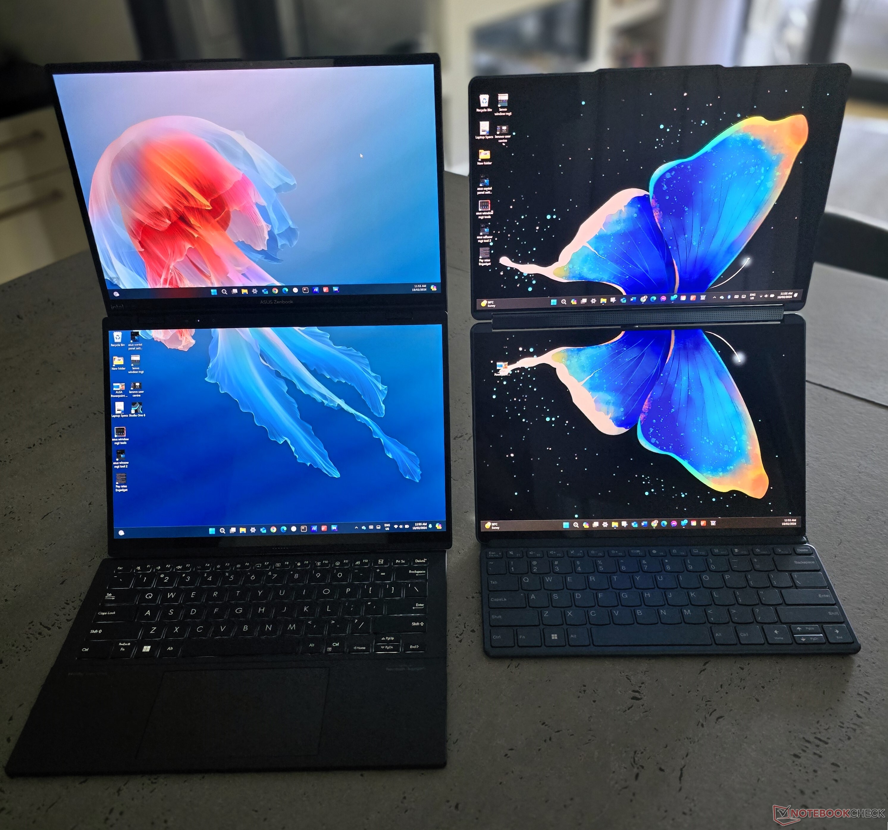 Dueling dual-screen laptops: Lenovo Yoga Book 9i v ASUS Zenbook DUO -   News