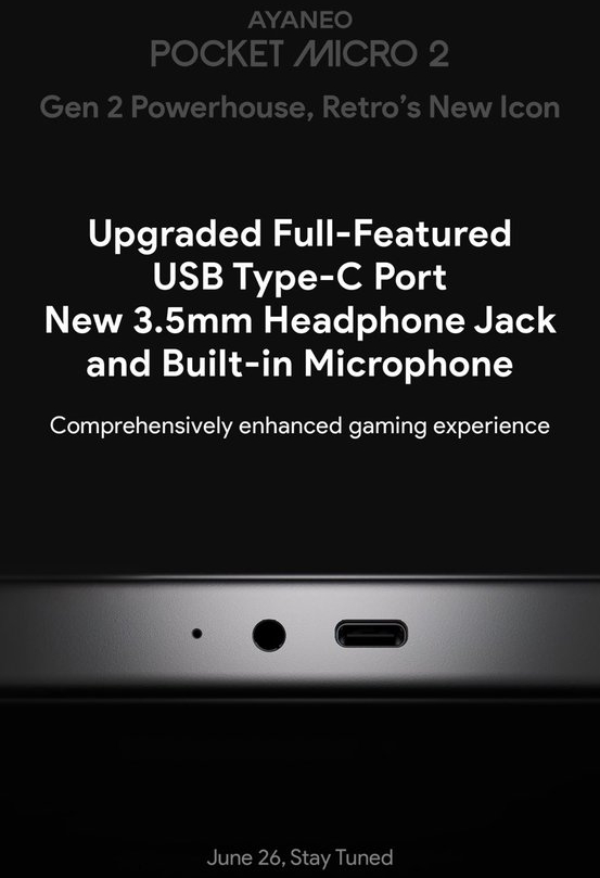 The Pocket Micro 2 will have an audio jack and a microphone.