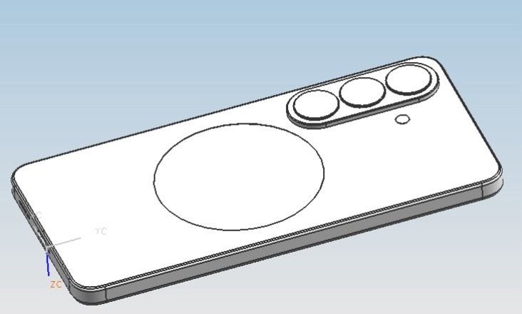 A potential Samsung Galaxy S27 Pro or Galaxy S27 design as shown by Ice Universe.