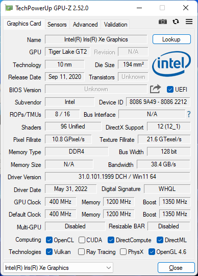 TRIGKEY Speed S1 mini PC with Intel Core i5 with Intel Iris Plus 655 GPU