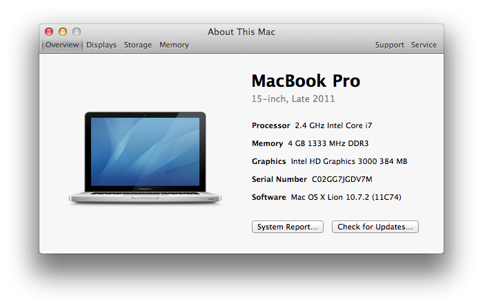 recommended mac os for 2011 macbook pro