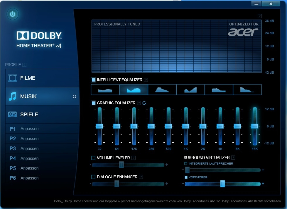 Dolby Home Theater Для Acer Aspire V3-571G
