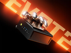 GMKtec Evo-T2 has a higher launch price than that of the Evo-X2, but it's currently cheaper. Pictured: a promo picture showing a portion of the mini PC.