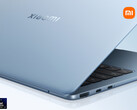 The Panther Lake Xiaomi Book Pro 14 features a 72Wh battery. Pictured: a promo picture of the laptop showing its side.