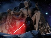 Image of the Lightsabers (Magicka Sabers) mod. (Image source: SkyrimRenKylo - Nexus Mods)