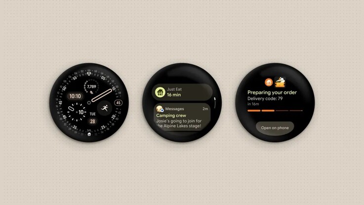 Wear OS 7 can display the live updates familiar from Android notifications.