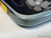 Airbags in the corners are designed to cushion falls