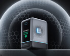 The digital display can show quick charging status. Pictured: a promo picture showing the screen and internals of the adapter.