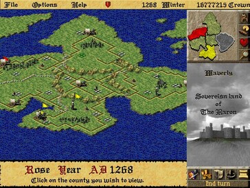 Pictured: A gameplay screenshot from Lords of the Realm II.