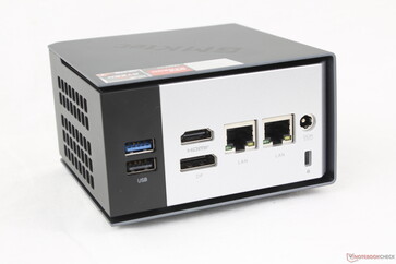 The rear ports of the mini PC