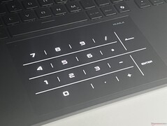 The ClickPad can be used as a number pad.