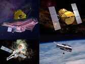 Pictured are JWST, Hubble, Chandra, and Swift space telescopes (Image source: NASA; edited)