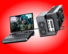 The Win Max 3 connected to GPD's G2 eGPU docking solution.