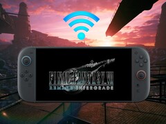 Final Fantasy 7 Remake Intergrade Switch 2 shown with WiFi symbol (Image source: Nintendo of America, Square Enix with edits)