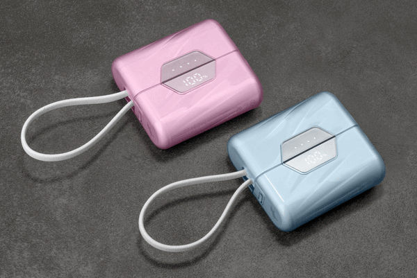 The Nimble Sharepower Portable Charger is available in two limited edition colors (pictured).