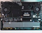 The internals of the Lenovo ThinkPad P16 Gen 3.
