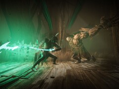 An image showing a battle against an enemy in Thymesia.