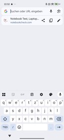 Keyboard in portrait format