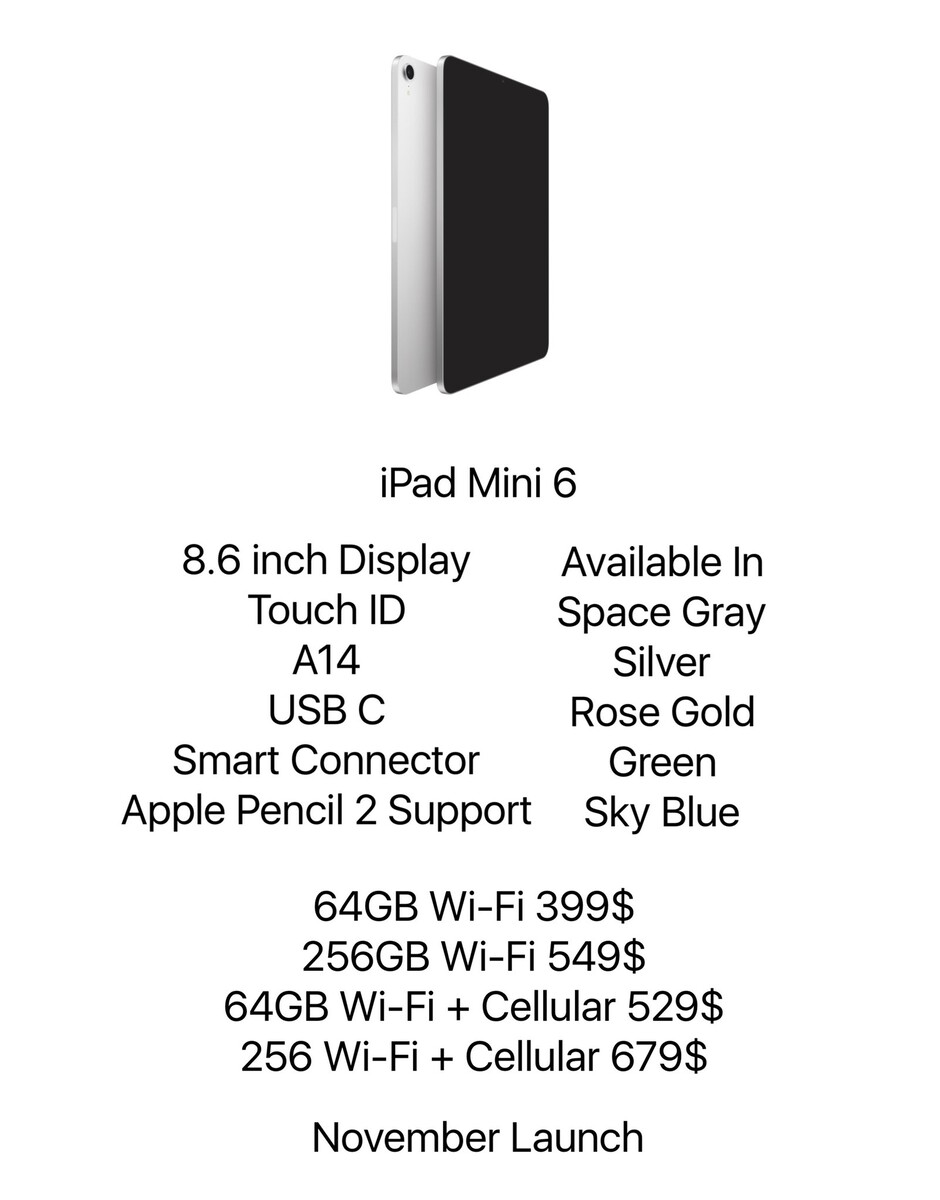 Apple mini Surprises and prices as leaker goes for broke with specs and images of the miniature iPad Air - News