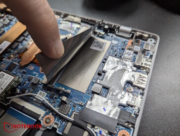 The RAM slot (16 GB soldered)