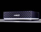The image shows an edited version of the Ryzen AI Halo marketing image.