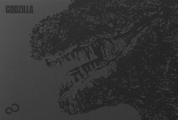 A black-on-black Godzilla illustration gives the FMV Zero GODZILLA EDITION its distinctive lid design.