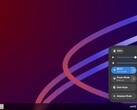 Oreon 10 live Linux desktop with settings panel shown