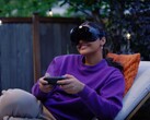 Valve Steam Frame VR headset with controller shown