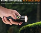 Fenix E40R flashlight with 5,000 lumens.