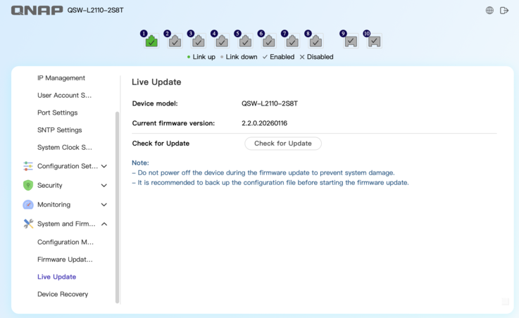 Admin interface